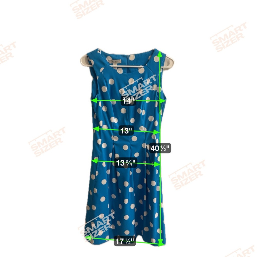 Dress Barn Blue Polka Dot Casual Dress